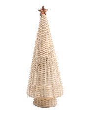 17in Resin Rattan Look Tree With Star | Marshalls