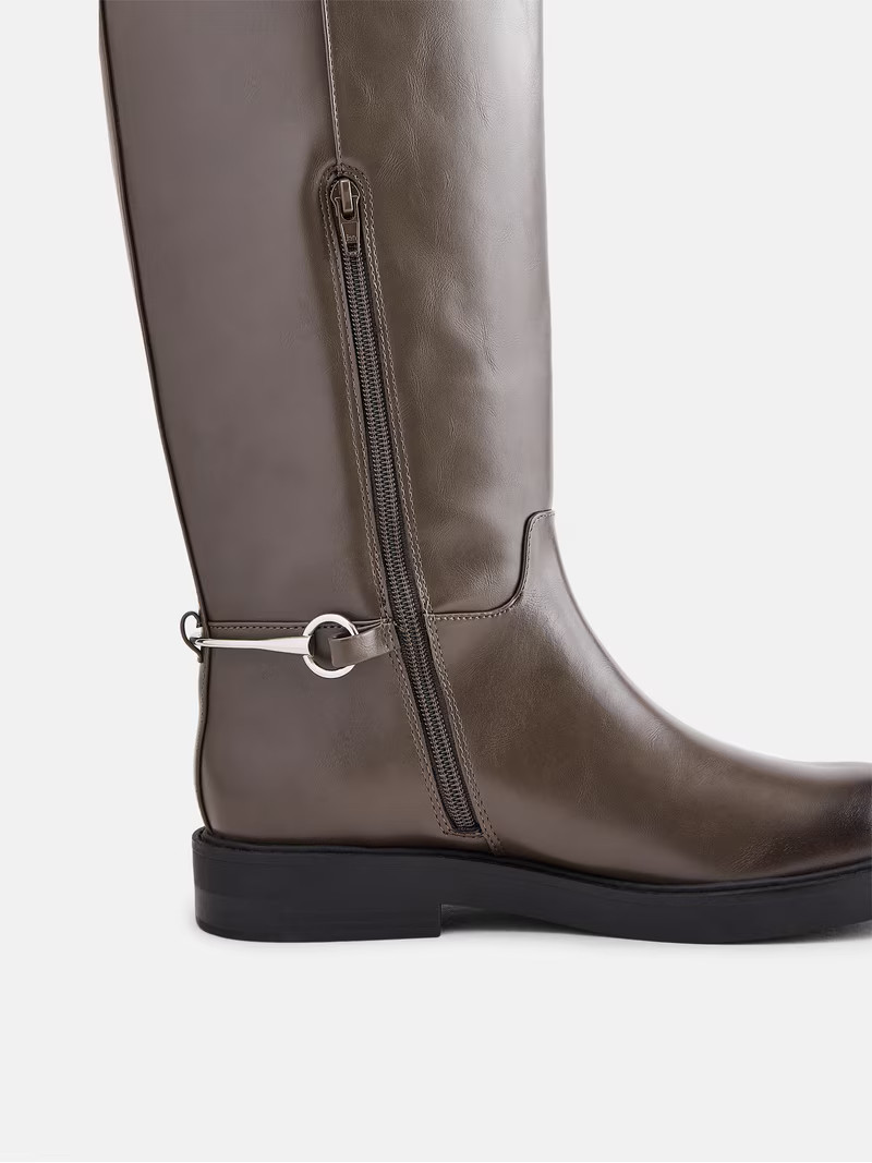 Scenario Women's Tall Faux Leather Riding Boots | Walmart (US)