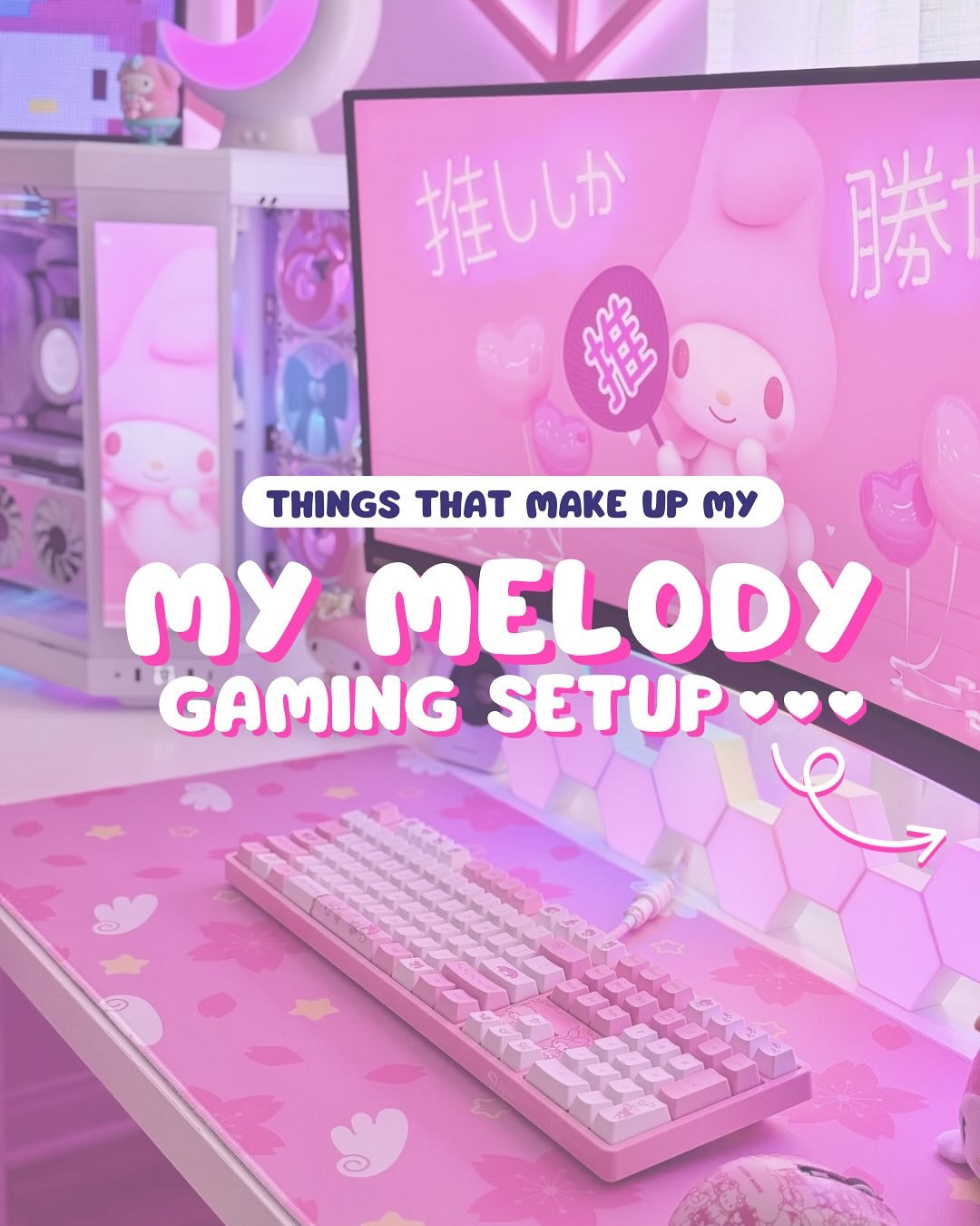 Things that make up my MY MELODY gaming setup! 💕🎀 Which of these My Melody items is your favorite? 😍 I’m obviously a Kuromi girl, but this bubblegum pink My Melody theme gives me warm summer vibes! ☀️

I linked the items featured below with similar products + alternatives for anything that is no longer available! 🥰

💗💕💗💕💗💕💗

My Melody, My Melody gaming setup, Razer gaming chair, Hello Kitty and Friends, Sanrio, gaming room, gaming chair, pink gaming chair, gaming room ideas, pink gaming setup, kawaii gaming setup, pink faux fur rug, gaming chair review, Hello Kitty gaming chair, pc gaming setup

#LTKFindsUnder100 #LTKGiftGuide #LTKHome