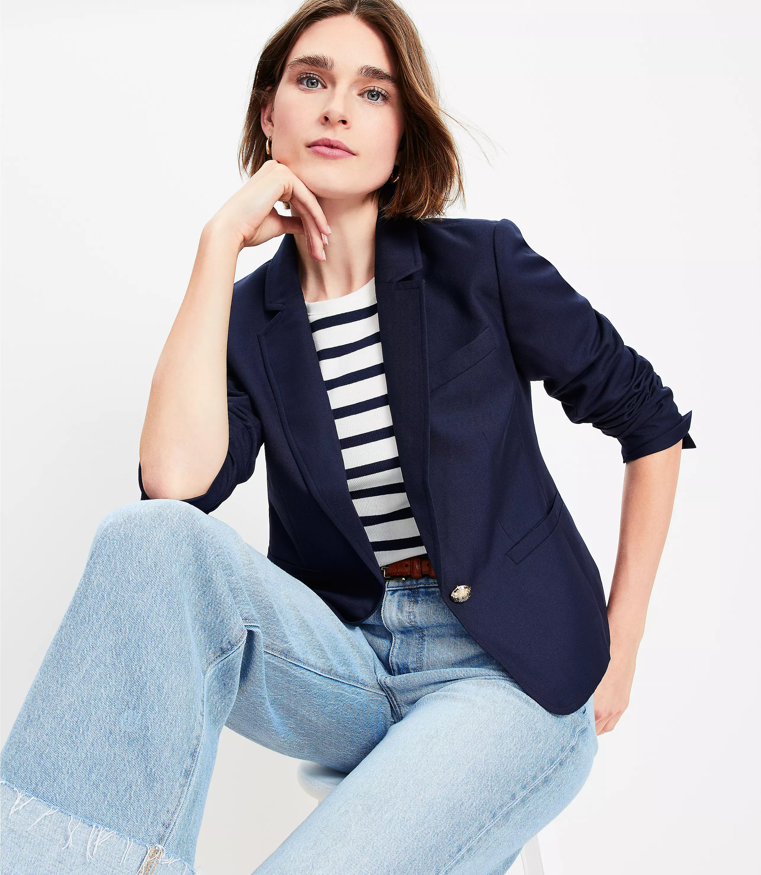 Twill Schoolboy Blazer | LOFT