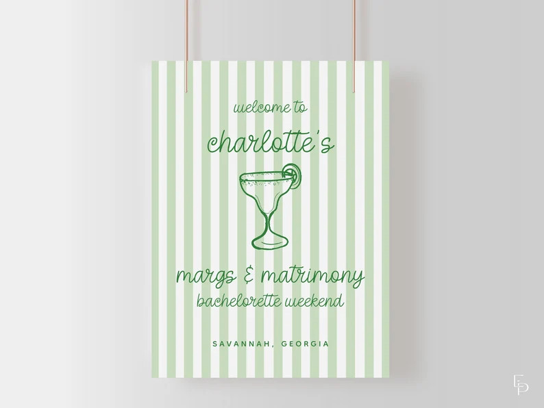 Margs and Matrimony Bachelorette Welcome Sign Template for Margaritas and Matrimony Bach Weekend ... | Etsy (US)