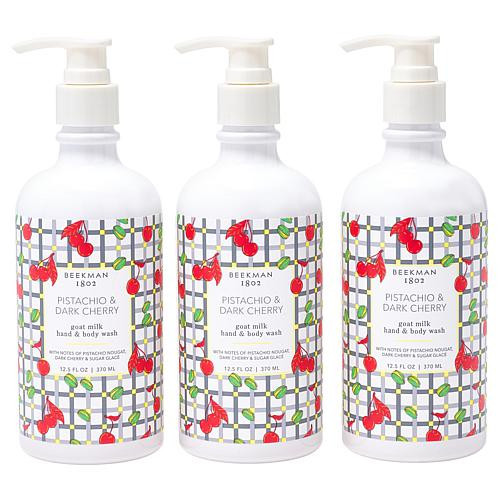 Beekman 1802 Hand & Body Wash Pistachio Dark Cherry 3-pack Auto-Ship® | HSN