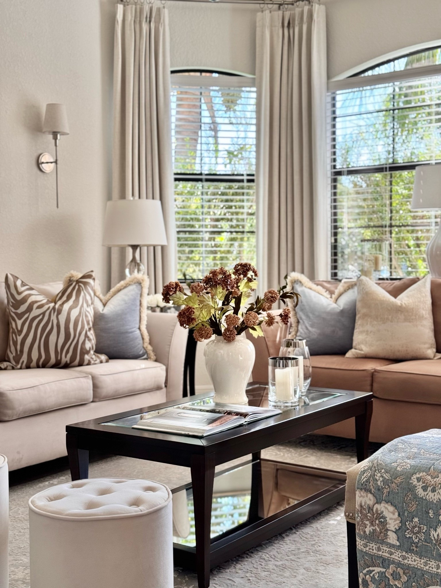 🤎Create a show-stopping Fall centerpiece with gorgeous & affordable faux florals! I used two of each stems to create this stunning centerpiece for our coffee table!🍂🍂

Fall Decor | Transitional Decor | Neutral Decor | Autumn Decor | Fall Stems & Florals | Faux Hydrangeas | Seasonal Decor | Home Decor | Fall Centerpiece | Throw Pillow Covers | Drapes | Wall Sconces | Coffee Table Book

#LTKHome #LTKSeasonal #LTKdayinmylife