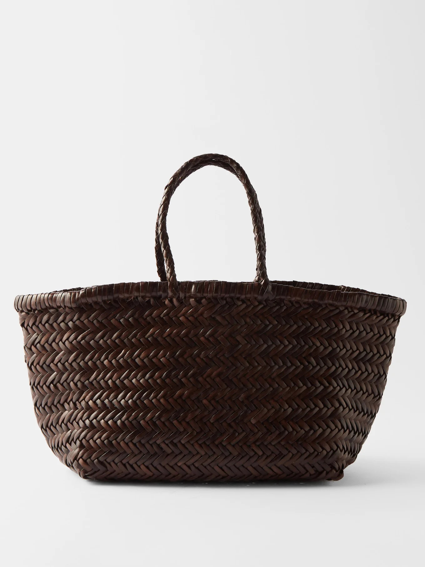 Triple Jump small woven-leather basket bag | Matches (UK)