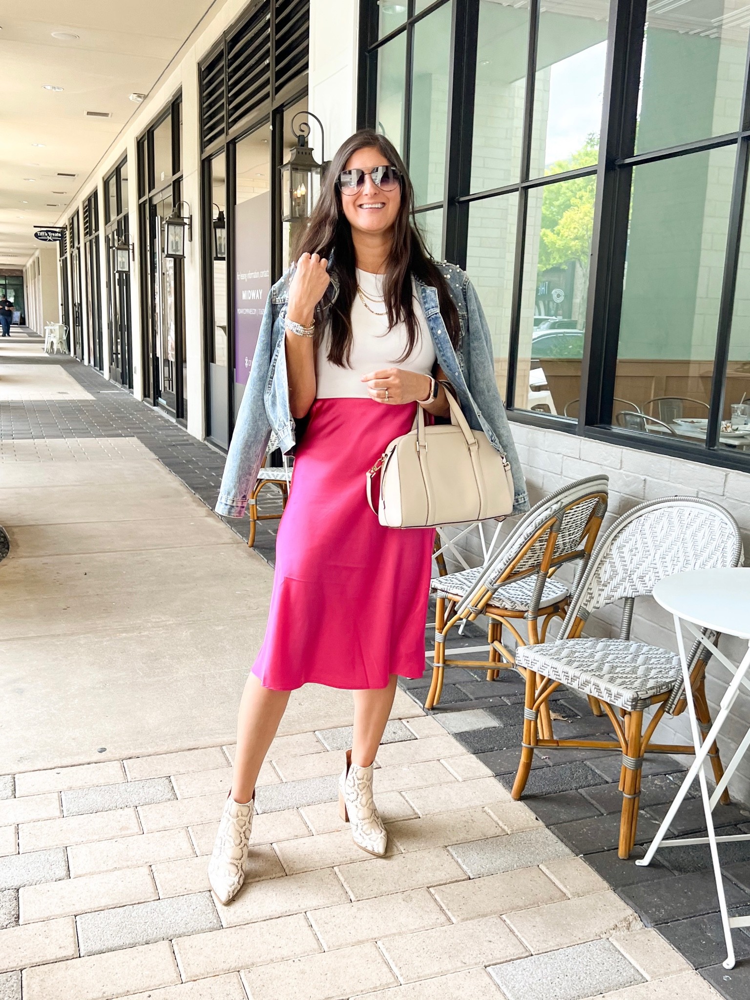 Colorful fall outfits. Pink skirt. Amazon outfit. 

#LTKunder50 #LTKSeasonal