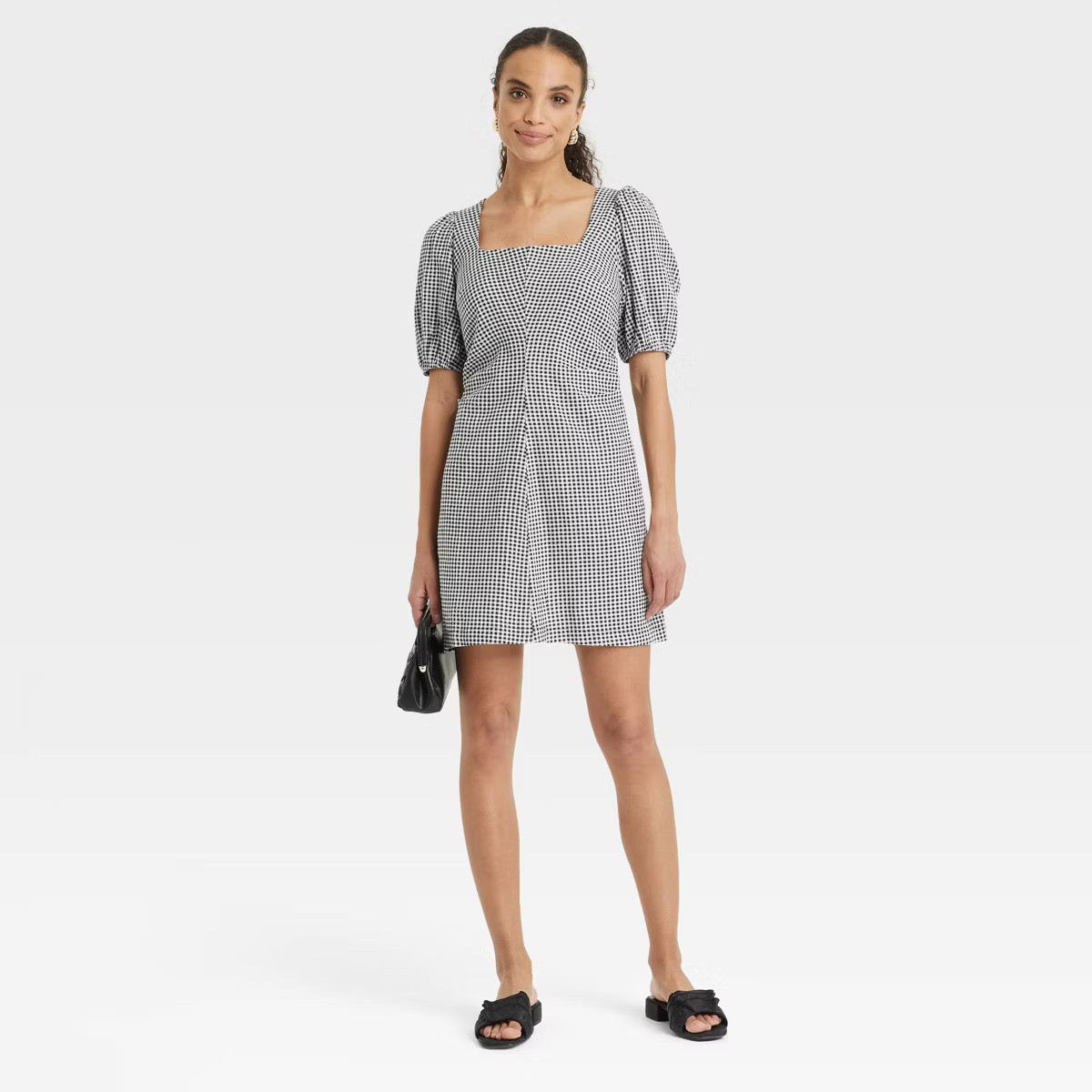 Women's Linen Short Sleeve Mini Sundress - A New Day™ | Target