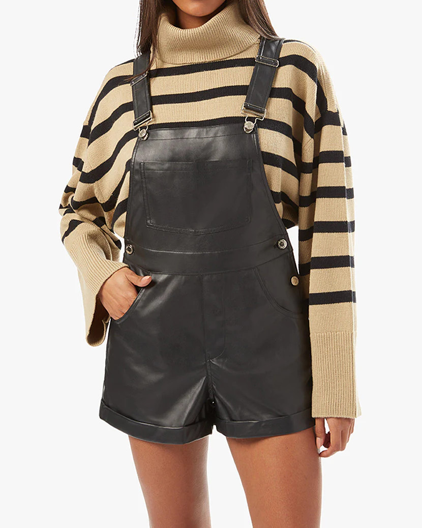 Basic Vegan Leather Short Overall | We Wore What