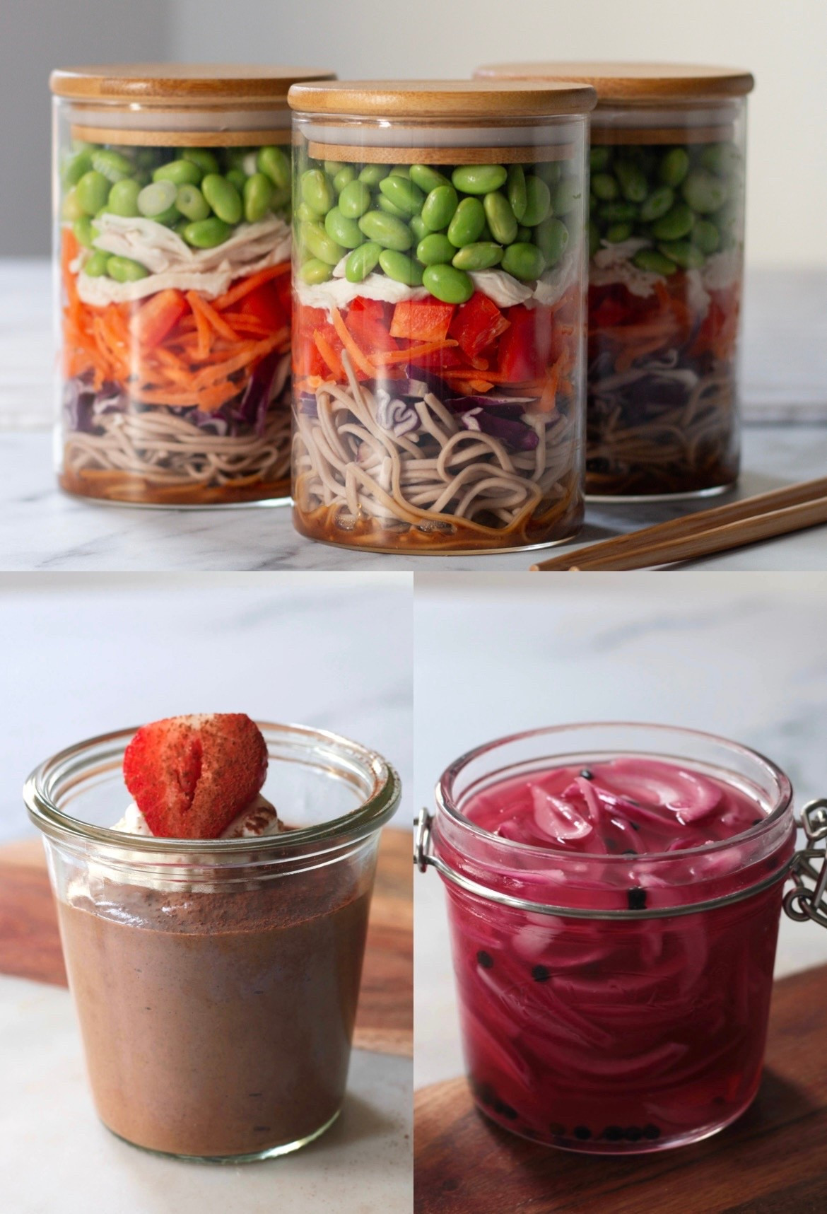 These are some of my favourite glass jars I use in my video to make meal prep breakfasts, sauces and link recipes! 
