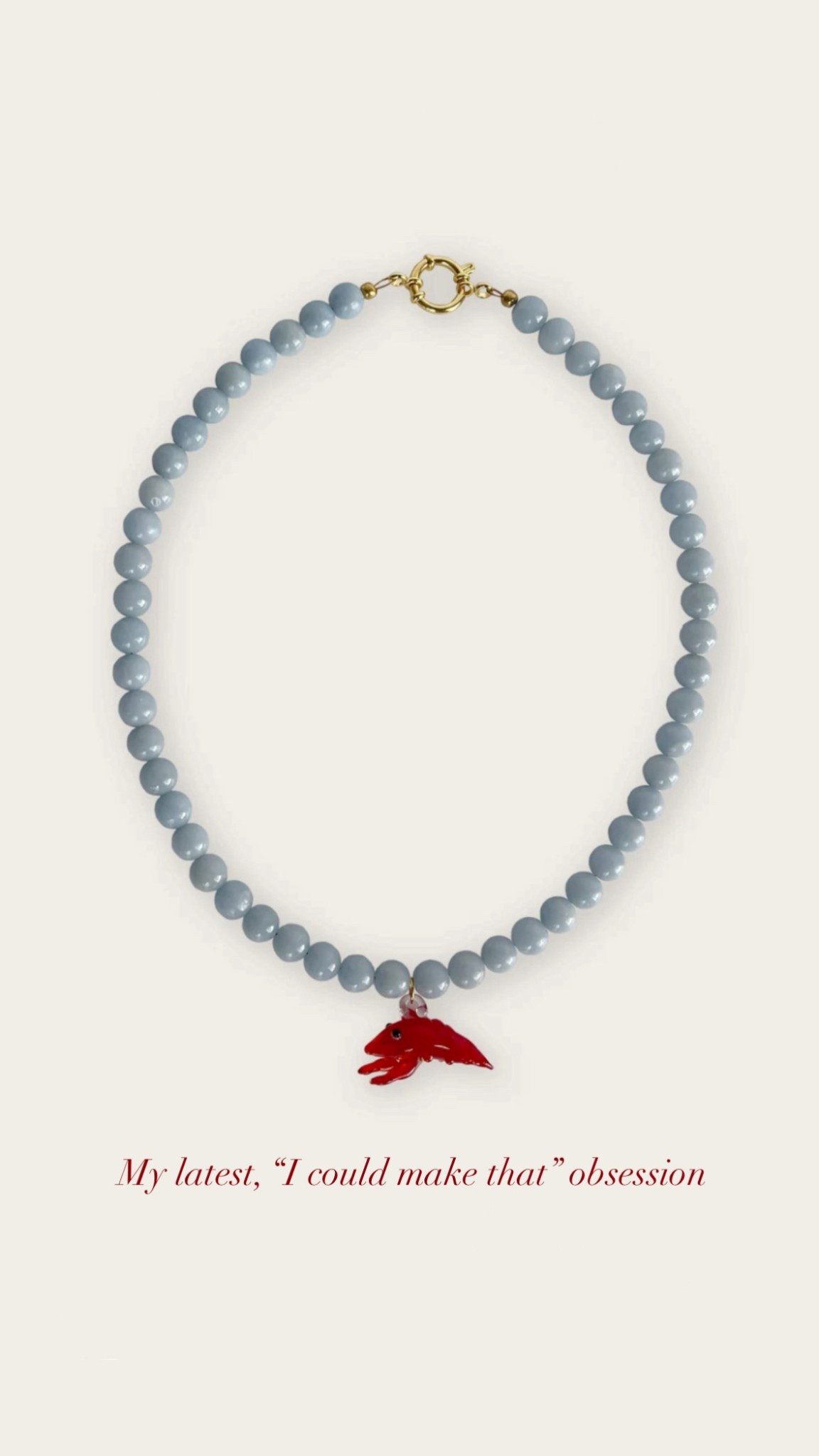 Lobster Pendant Necklace DIY materials 

