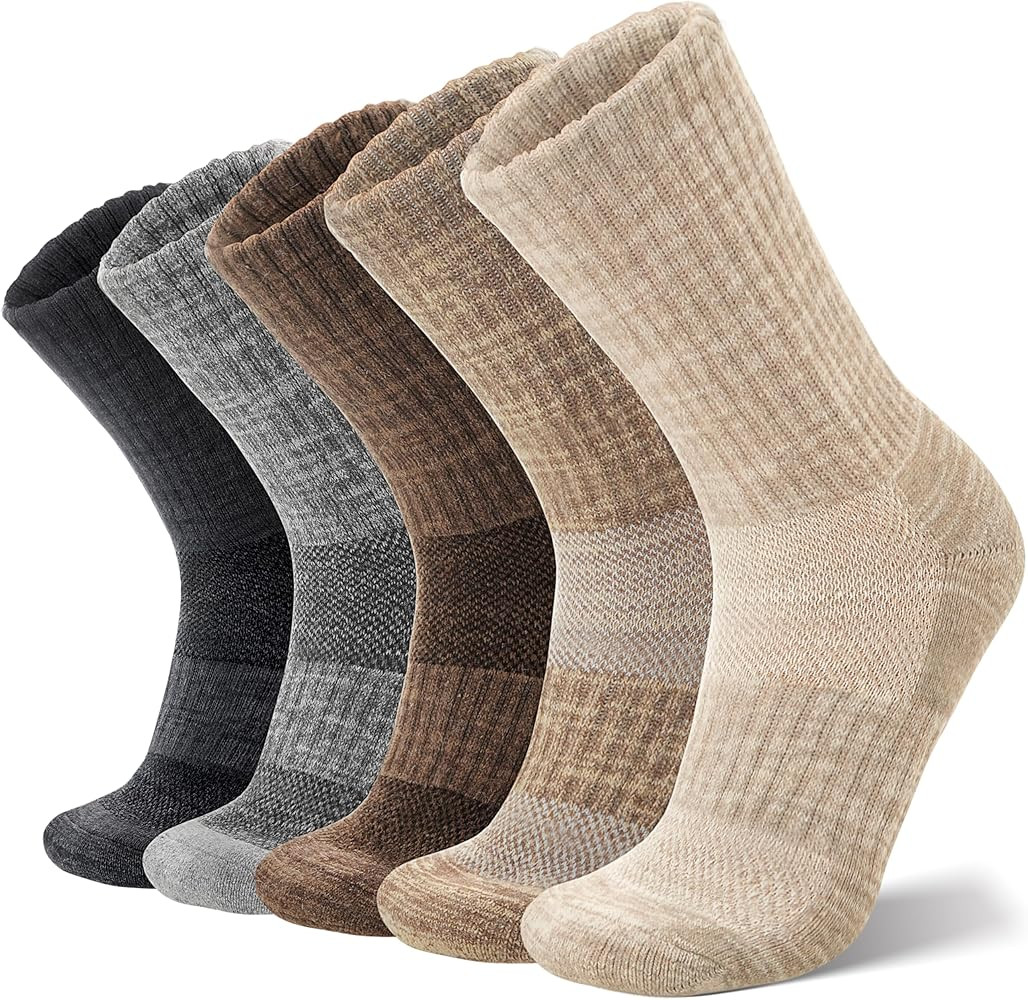 ANTSANG Merino Wool Hiking Socks for Men & Women 5 Pairs Thermal Warm Winter Thick Cushion Moistu... | Amazon (US)
