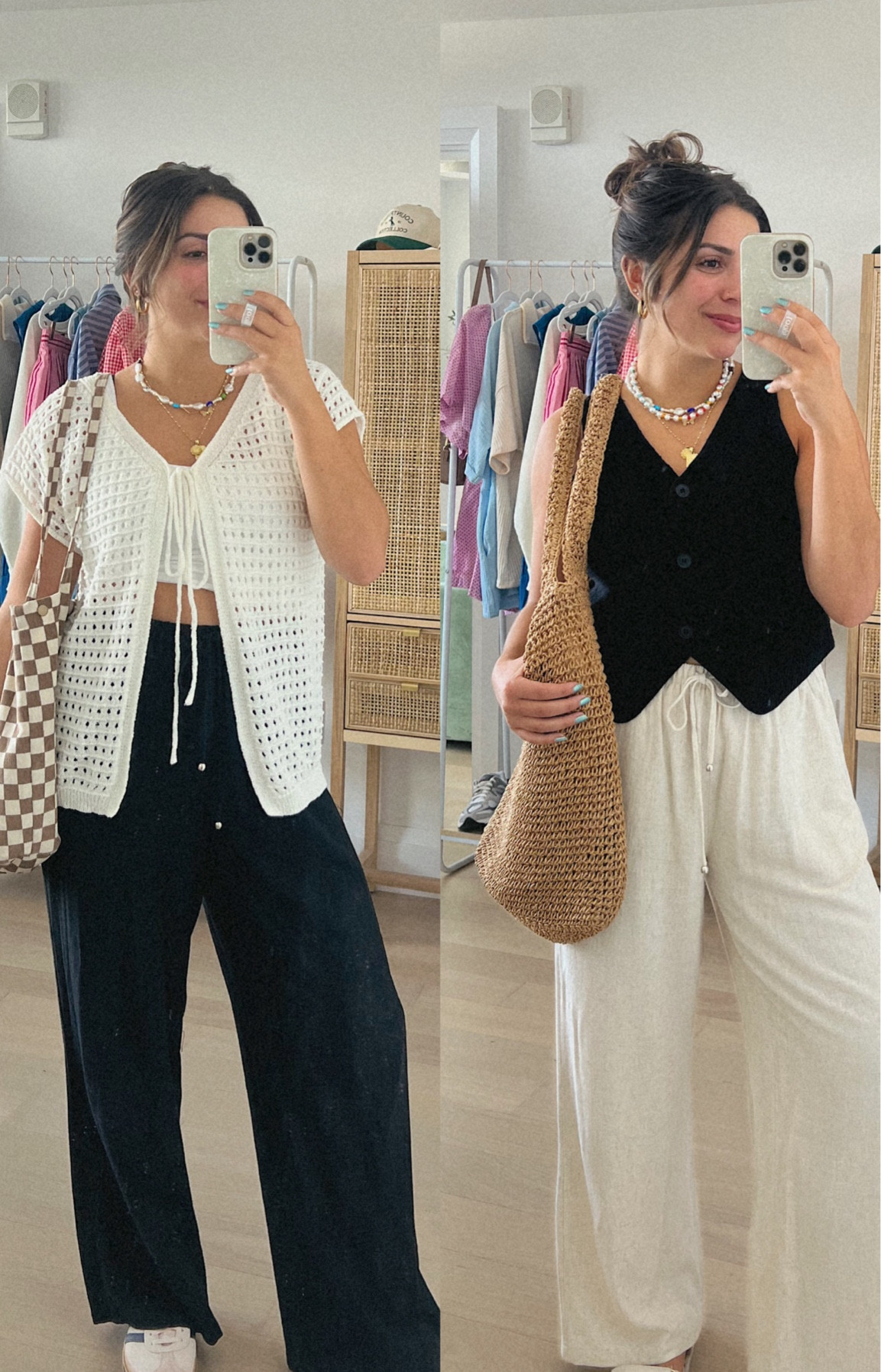 Crushing on: linen pants + sweater tops. The perfect casual girl vibe for summer! All true to size, M :) 

#LTKSummerSales #LTKStyleTip #LTKSeasonal