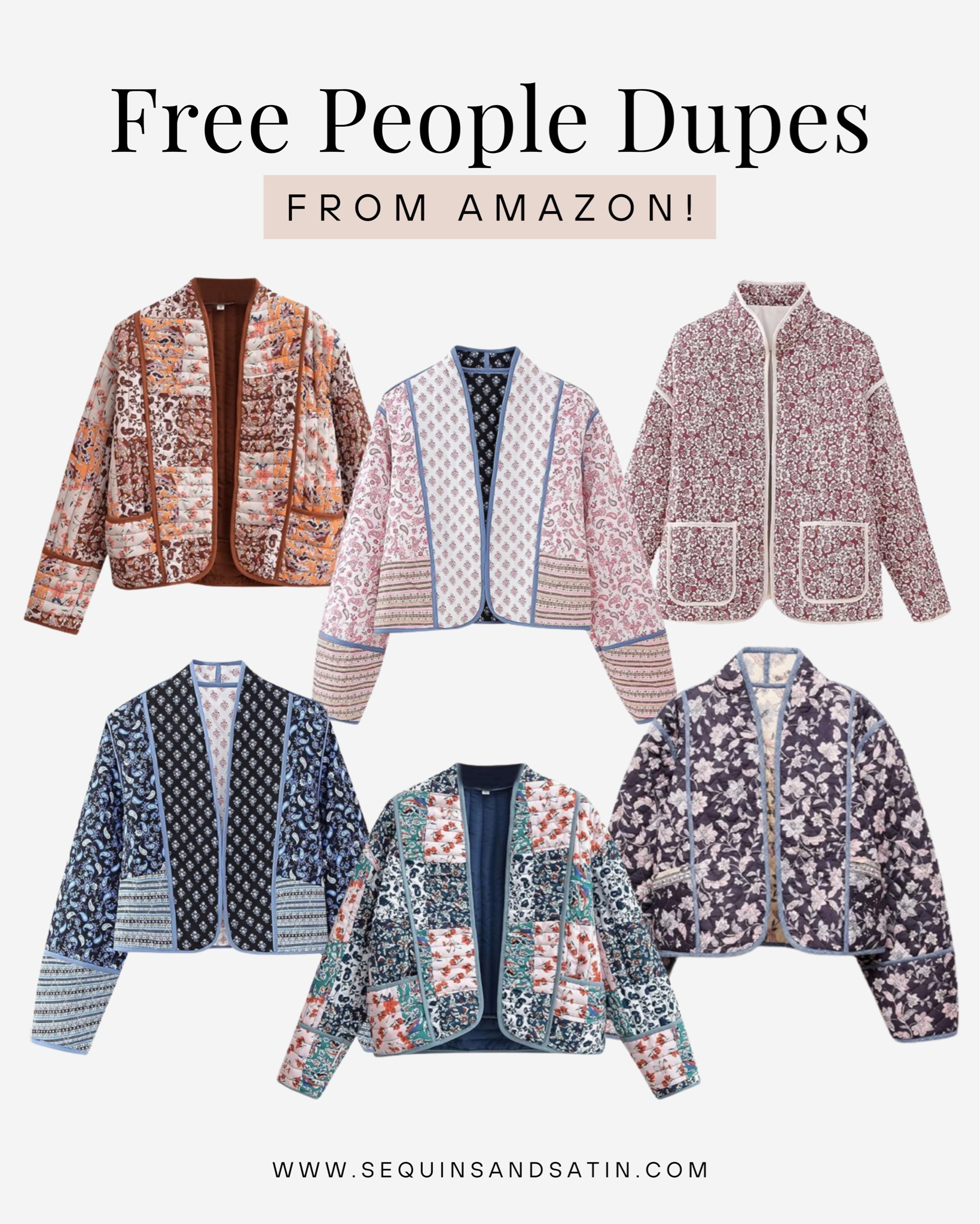 Free people jacket dupes!🫶

*not knockoffs, just similar vibes for less

Free people jacket dupes / free people dupes / amazon free people dupes / amazon jackets / Amazon Womens Clothes / Amazon Finds Clothes / Amazon Clothing / Amazon Must Haves / Amazon Basics / amazon basic tops / Amazon Fashion / Amazon Fashion Finds / Amazon Favorites / Amazon Style / Amazon Clothes / amazon fashion finds / 


#LTKSeasonal #LTKfindsunder100 #LTKfindsunder50