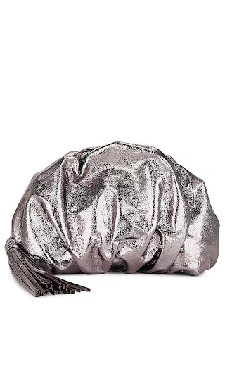 Ruched Clutch in Anthracite | Revolve Clothing (Global)
