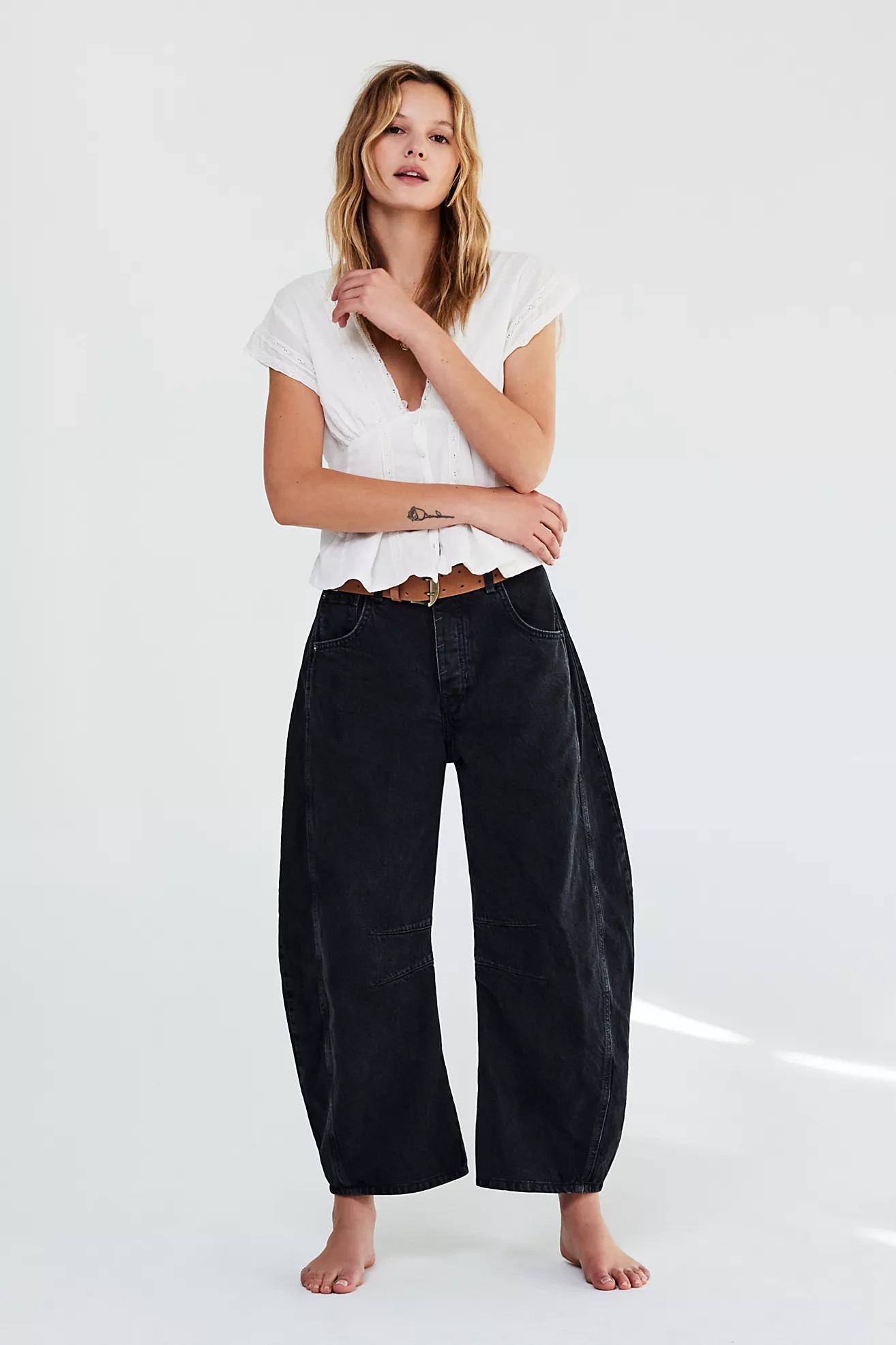 We The Free Good Luck Mid-Rise Barrel Jeans | Free People (Global - UK&FR Excluded)
