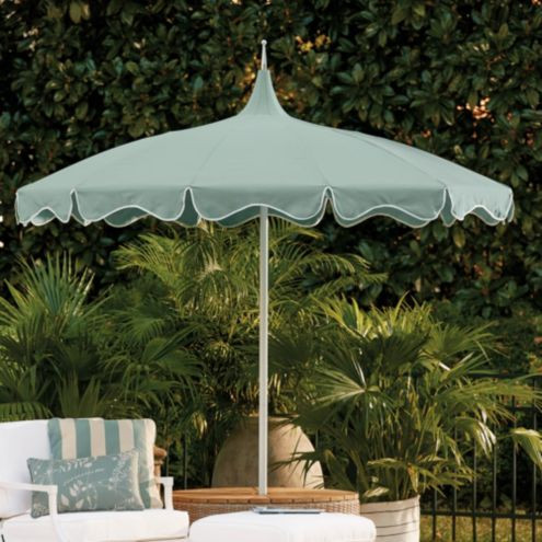 Pacific Pagoda 8.5 Ft Patio Umbrella With Trim | Ballard Designs, Inc.