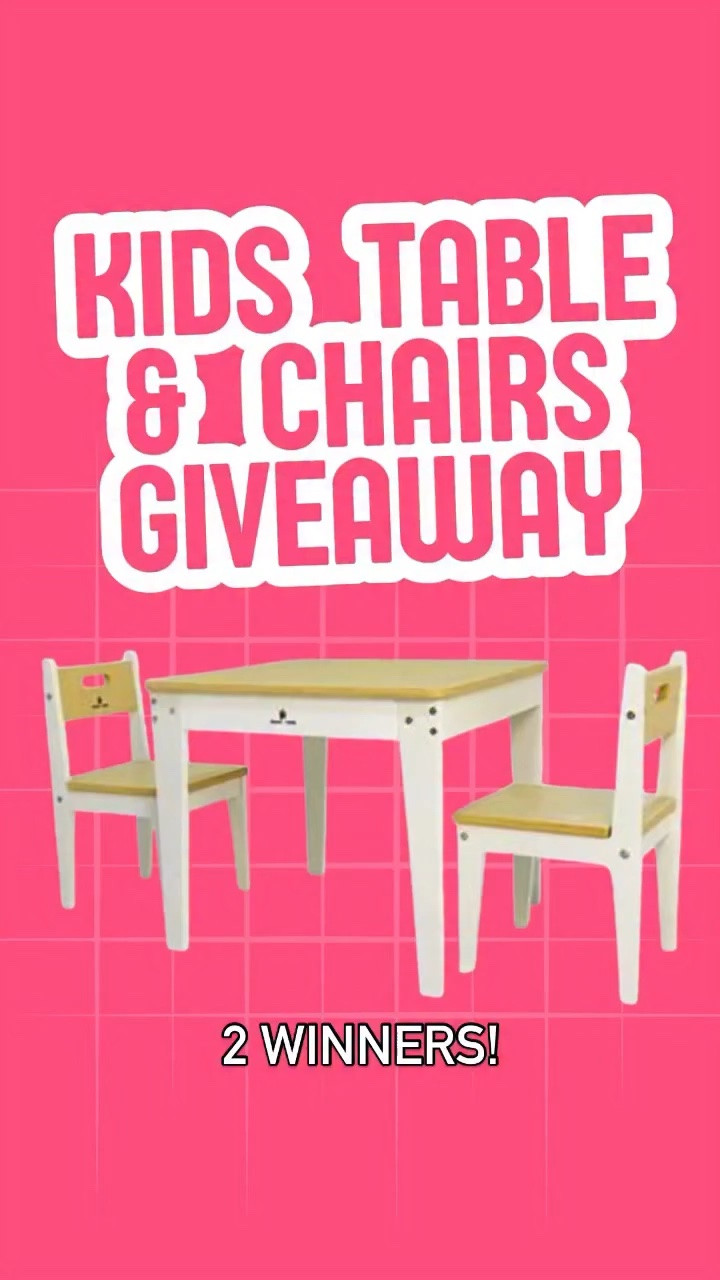 🎉 GIVEAWAY TIME! 🎉

We’re so excited to be teaming up with @damochfamily to give TWO lucky families a kids table & chair set! ✨

Perfect for arts & crafts, snack time, sensory play, pretend play, and of course, magical tea parties. This is one of those playroom staples your little ones will use every single day! 💛

✨ TWO winners will each receive a @damochfamily Kids Table & Chair Set!

HOW TO ENTER:
1️⃣ Follow @kenzs.kitchennn & @damochfamily
2️⃣ Like, Save & Repost this reel
3️⃣ Tag 3 friends in the comments (every 3 tags = 1 entry)

✨ BONUS: Share this reel to your story and tag us both for 10 extra entries! (Private account? DM a screenshot to @kenzs.kitchennn.)

📅 Giveaway ends June 8th at 11:59 PM EST
🇺🇸 Open to U.S. residents only
🏆 Winners will be contacted directly by @kenzs.kitchennn

⚠️ Winners must be following both accounts at the time of drawing or a new winner will be selected.

This giveaway is not sponsored, endorsed, administered by, or associated with Instagram.

Good luck, friends! 💛

#giveaway #toddleractivities #kidstable #playroominspo #toddlerplayideas 

Kids giveaway, giveaway, family giveaway, toddler mom, kids table and chairs, toddler table, playroom ideas, playroom furniture, toddler activities, kids furniture, play based learning, toddler mom, sensory play, learning through play, homeschool , Montessori inspired, toddler play ideas, playroom setup, toddler crafts, easy crafts for kids, pretend play, tea party, toddler learning, nj kids

#LTKKids #LTKmomlife