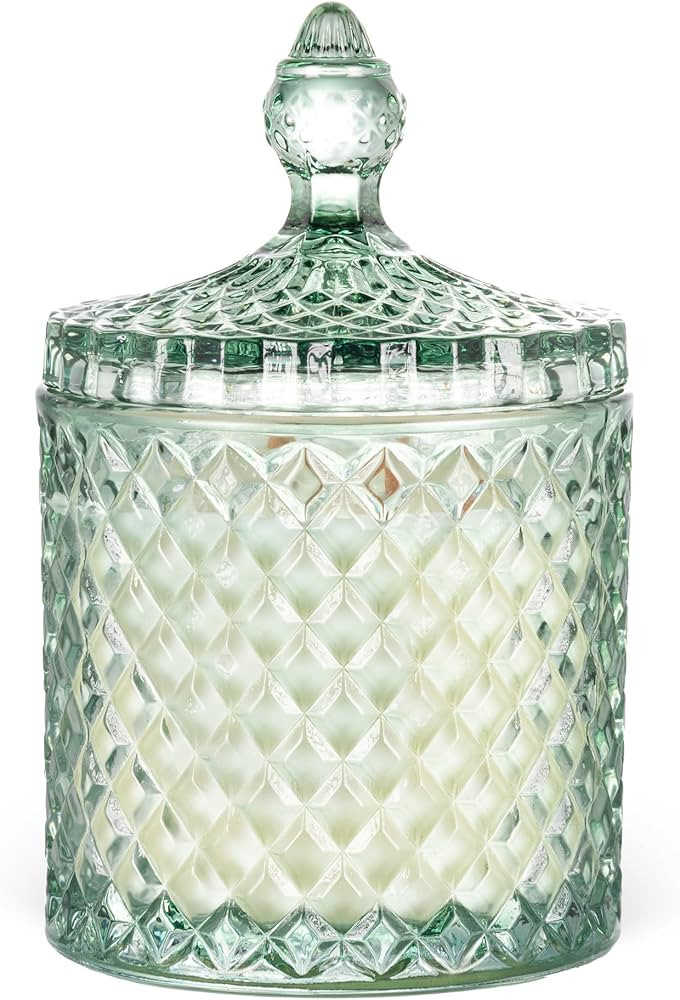 Hidden label Large Wood Wick Lavender & Vanilla Scented Candles,Soy Wax Candle for Home Scented,L... | Amazon (US)