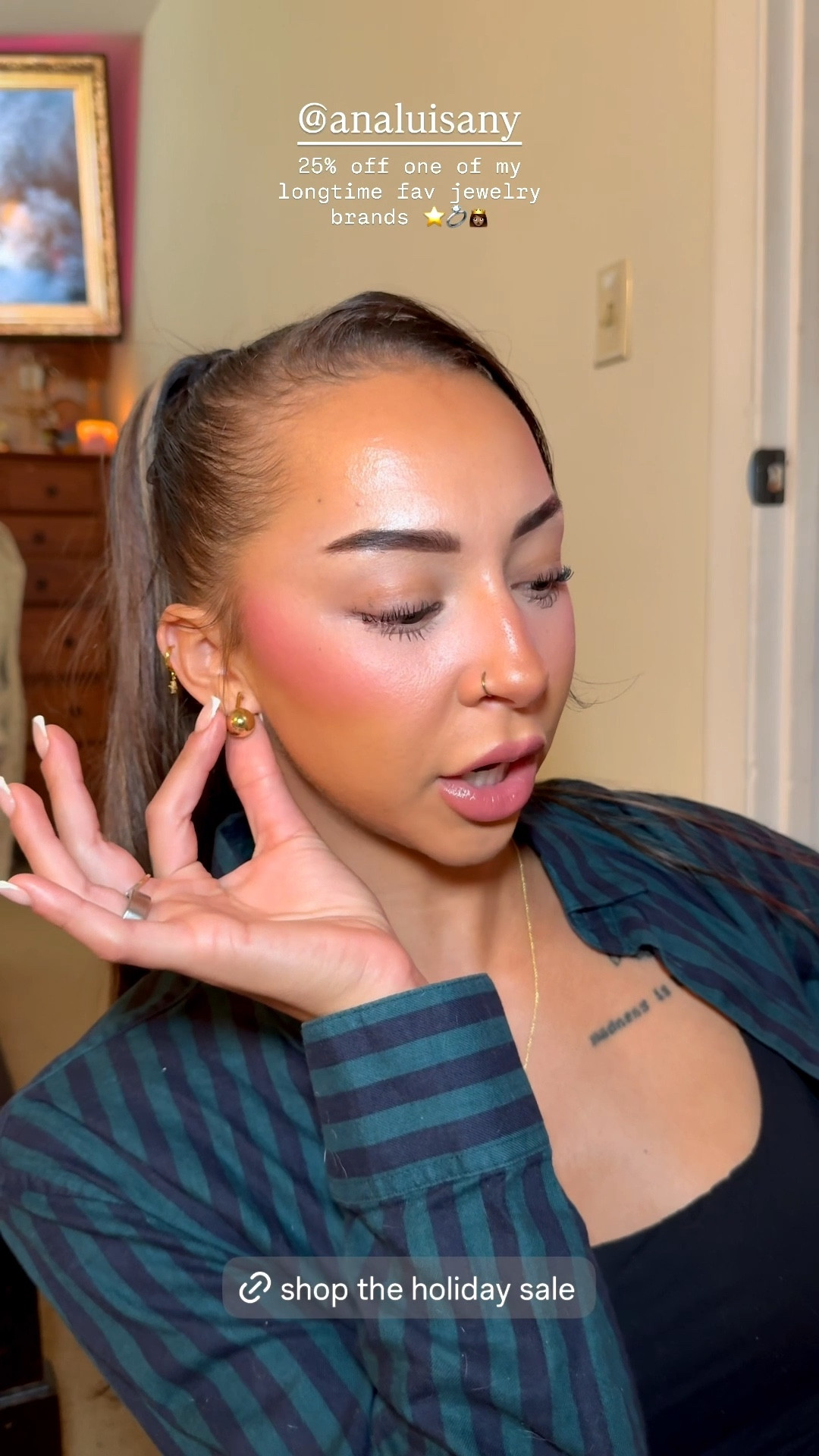 I’ve been wearing Ana Luisa jewelry for years! They’re having a sale so hurry and ship it before it ends 👸🏽⭐️💍