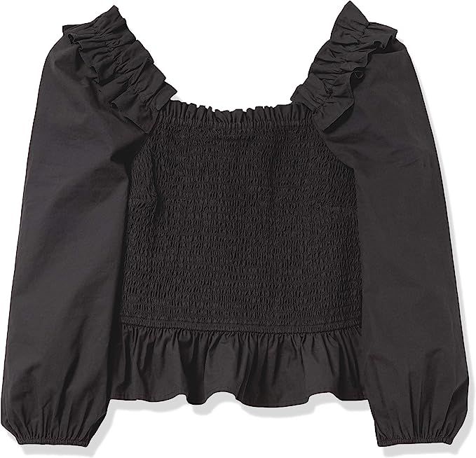 The Drop Women's Marisol Long-Sleeve Ruffle Smocked Top | Amazon (US)