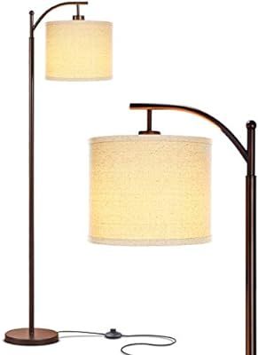 Brightech Montage - Bedroom & Living Room Floor Lamp - Reading Standing Light with Arc Hanging Sh... | Amazon (US)