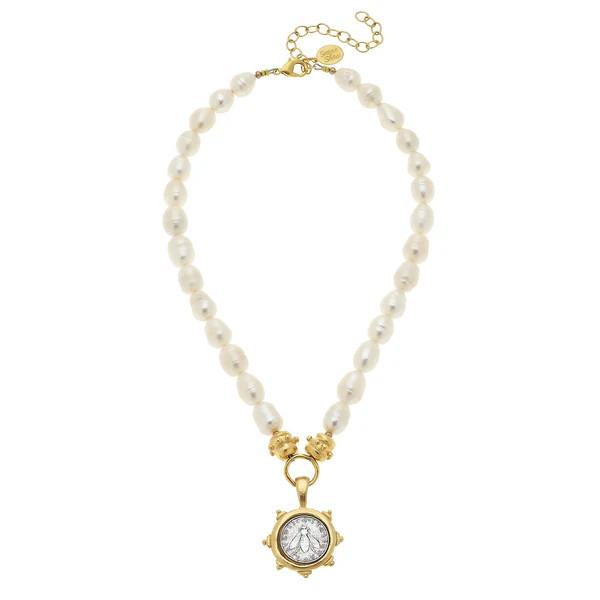 Florence Bee Coin Pearl Necklace | Susan Shaw