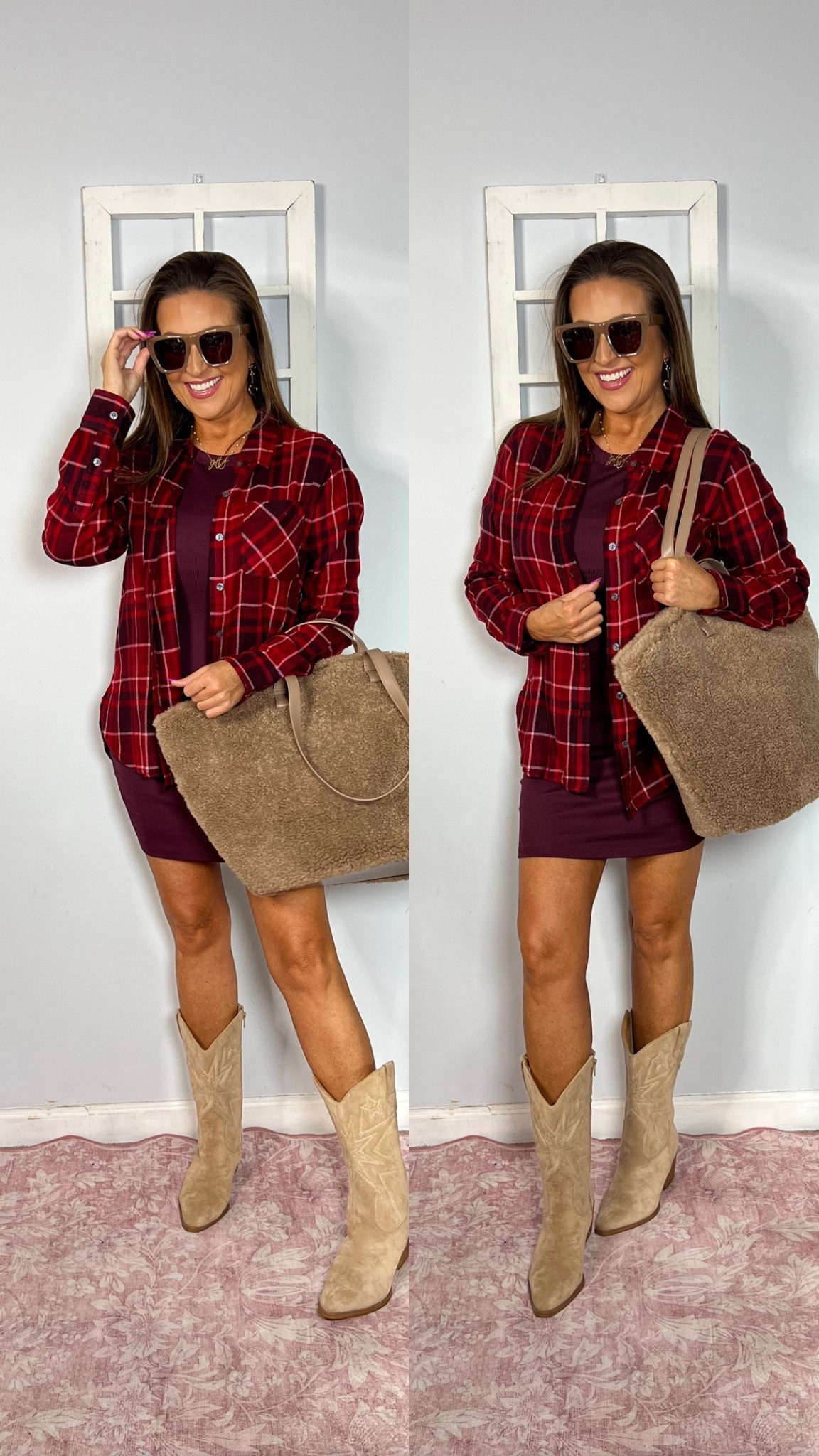 All size small.

Fall outfit, fall fashion, fall style, Walmart finds, Walmart style, Walmart fashion, long sleeve dress, shearling tote, fall purse, western boots, cowboy boots, fall shoes 

#LTKSeasonal #LTKStyleTip #LTKFindsUnder50