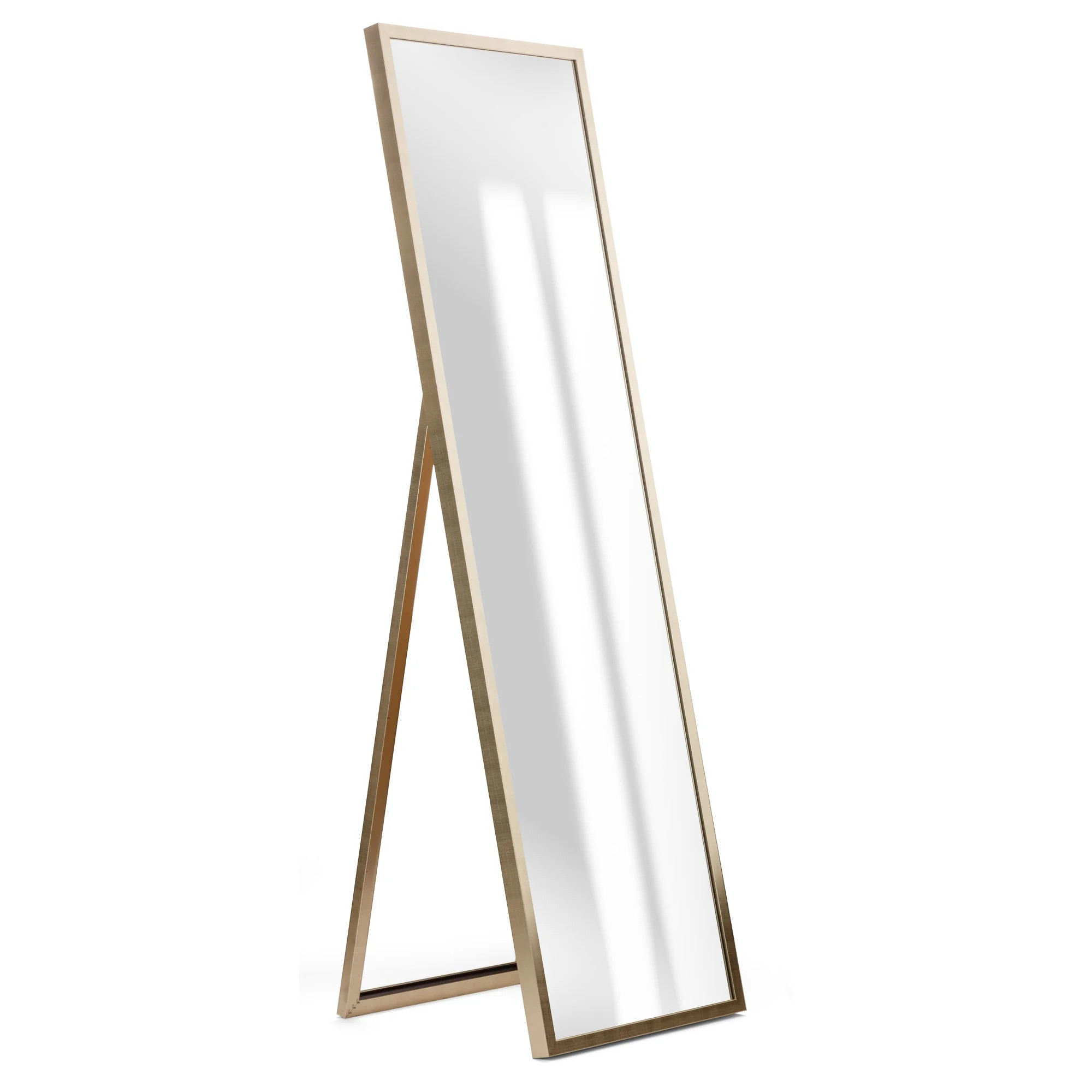 Mainstays Modern 16" x 57" Full Length Floor Mirror with Easel, Champagne | Walmart (US)