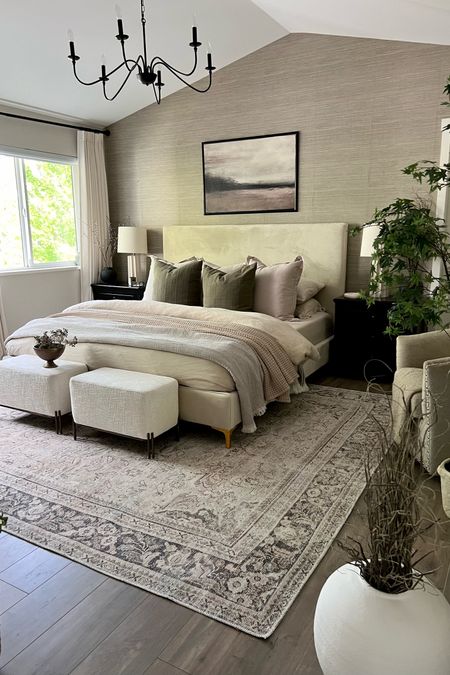Summer bedroom: inspired by nature… earthy and organic.. neutral and inviting. 
Lighter layers for the warmer months. Linen, muslin..cool and comfy. 
Primary bedroom inspiration 

#LTKSeasonal #LTKHome