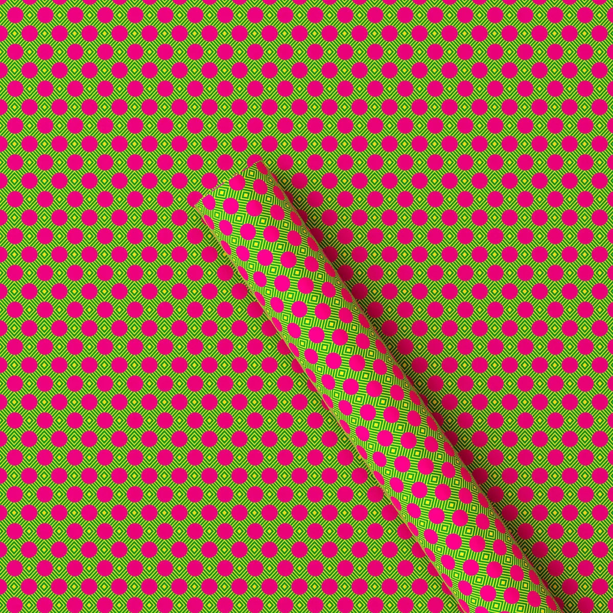 Aurélia Durand 25 sq ft Polka Dot Christmas Gift Wrap Pink/Green - Wondershop™ | Target