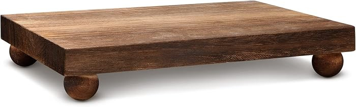 Amyhill Wood Pedestal Stand Kitchen Soap Tray Farmhouse Wooden Riser Stand for Kitchen Bathroom C... | Amazon (US)