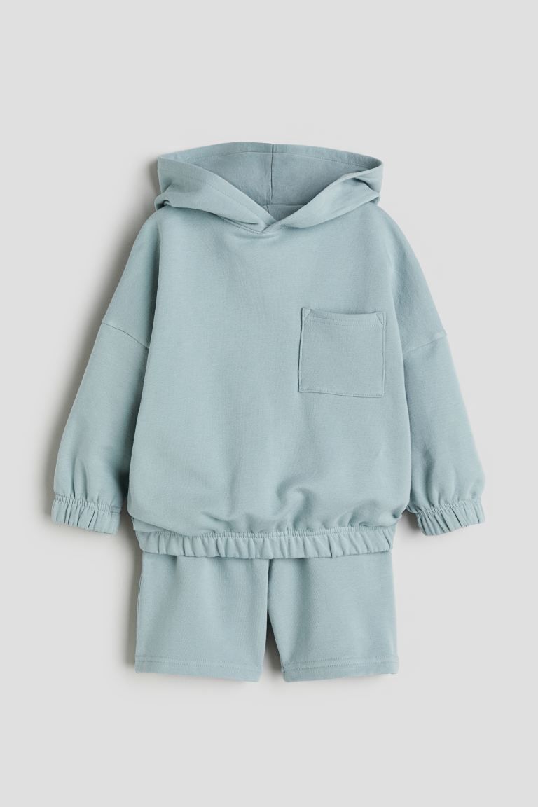 2-piece Sweatsuit - Light dusty turquoise - Kids | H&M US | H&M (US + CA)