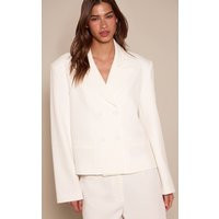 White Tailored Double Breasted Blazer Co-ord | PrettyLittleThing UK