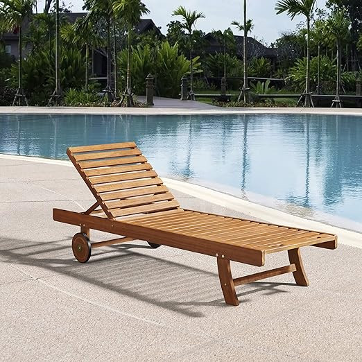 Alaterre Furniture Caspian Outdoor Lounge Chair, Natural | Amazon (US)