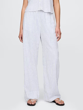 Linen-Blend Easy Wide-Hem Pants | Gap (US)