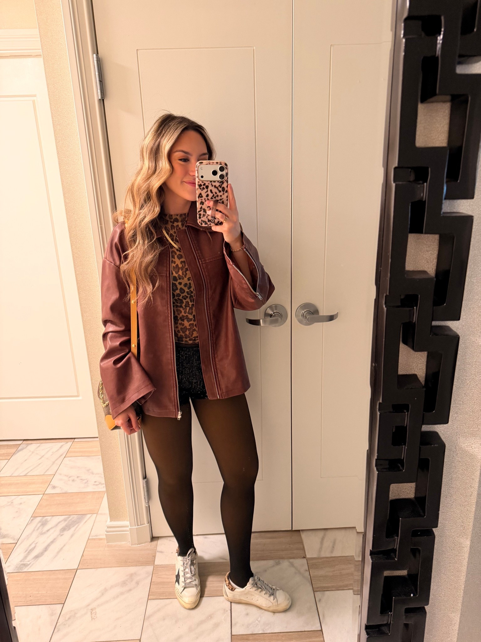 Linking similar GG shoes to mine I’m wearing here! 

Princess Polly | Golden Goose shoes | revolve sequin mini shorts | Abercrombie leopard print mesh top | A&F | red leather jacket | Las Vegas outfit | winter vacation outfit | sequin micro shorts | 

#LTKFindsUnder100 #LTKHoliday #LTKSaleAlert