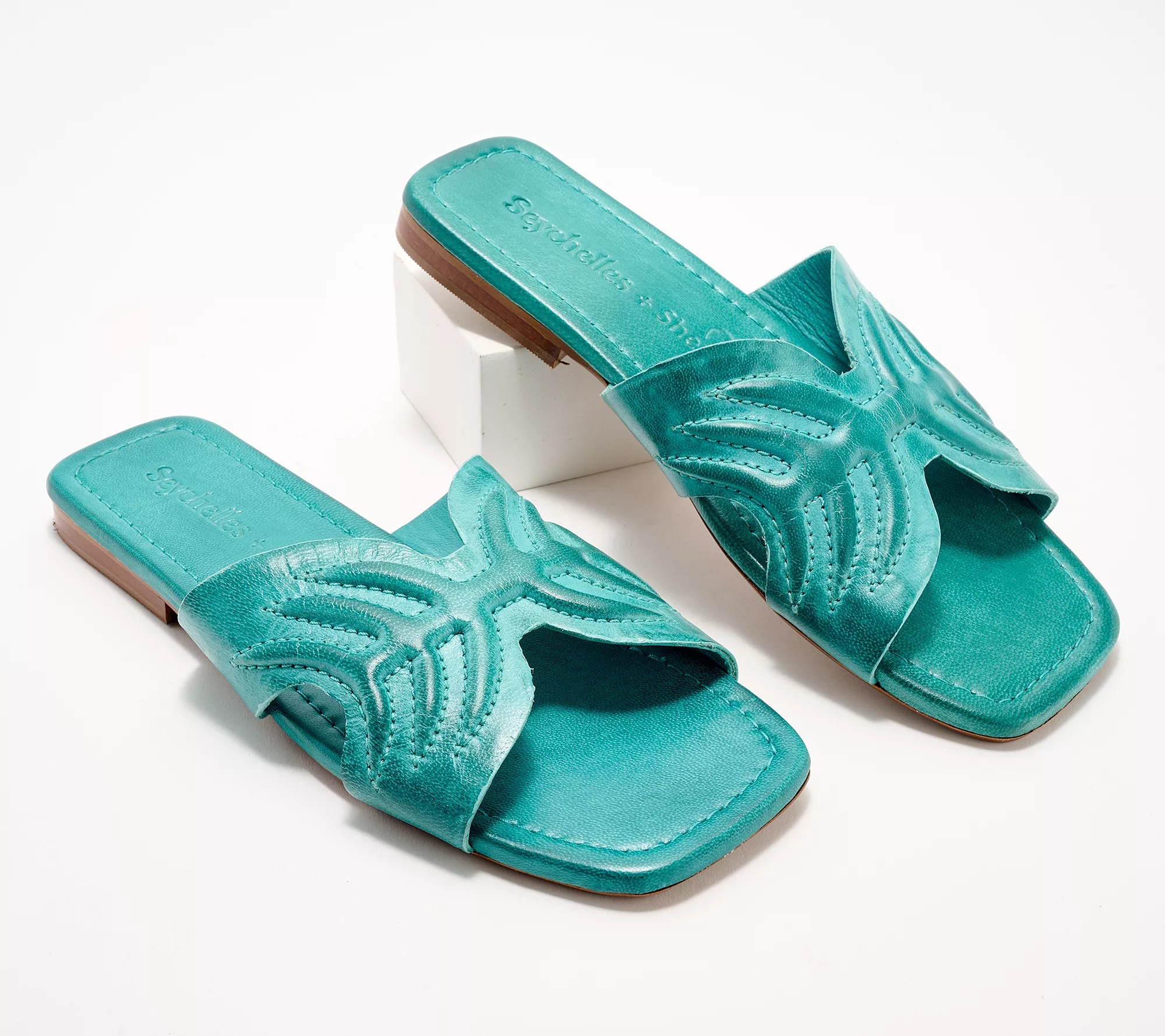 Seychelles Leather Slide Sandals - Madhu - QVC.com | QVC