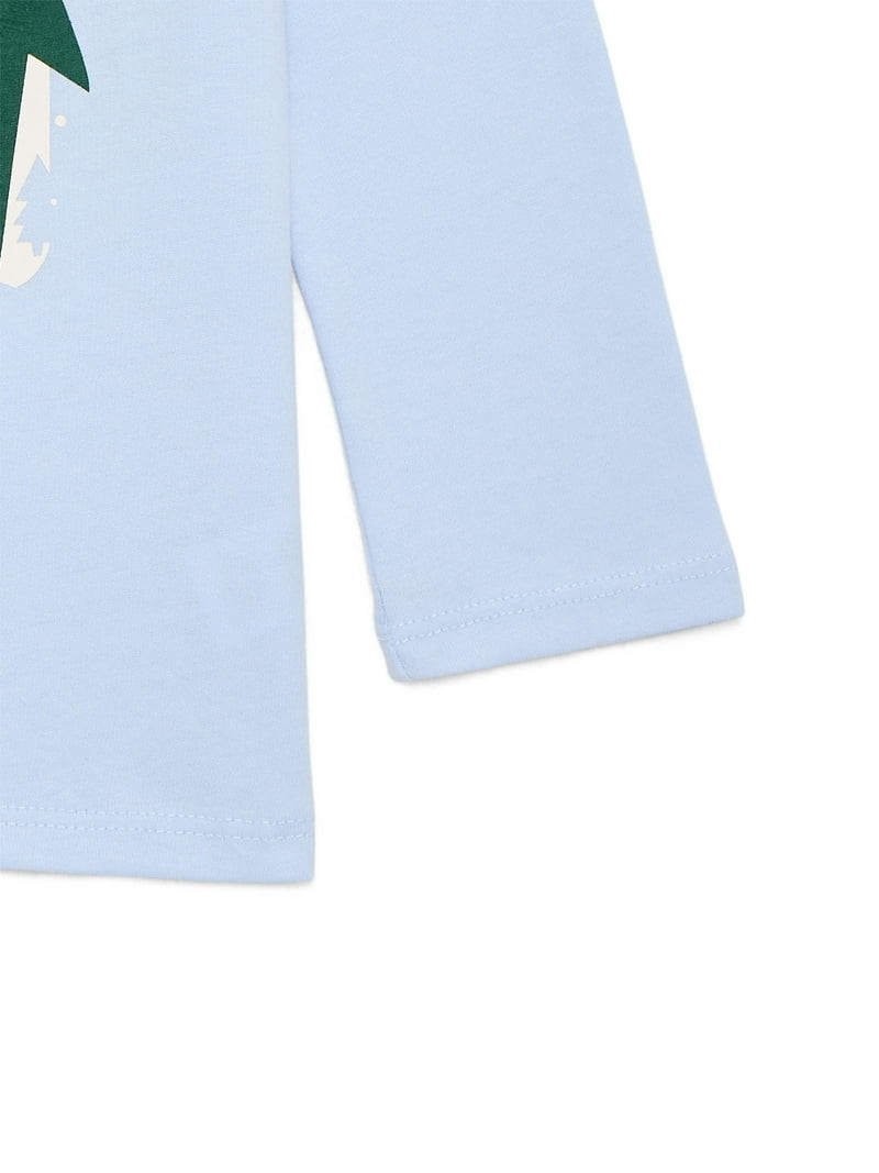 Garanimals Toddler Boys Holiday Graphic Brushed Jersey Tee with Long Sleeves, Sizes 18M-5T | Walmart (US)
