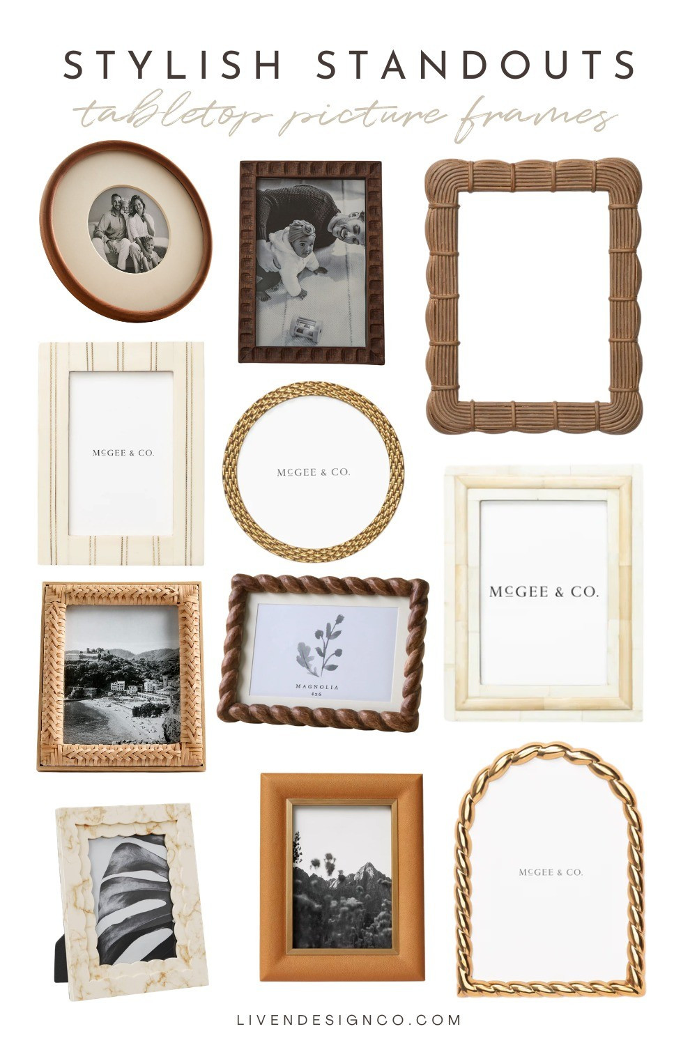 Tabletop picture frame. Scalloped frame. Woven frame. Marble frame. Home decor. Bone inlay frame. Round picture frame 

#LTKSpringSale #LTKSeasonal #LTKHome