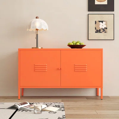 Metal Storage Cabinet,2 Door Accent Cabinet,tv Stand With Doors And Adjustable Shelf,metal Locker Nightstand&sideboard Buffet Cabinet&bookshelf&cupboa | Wayfair North America