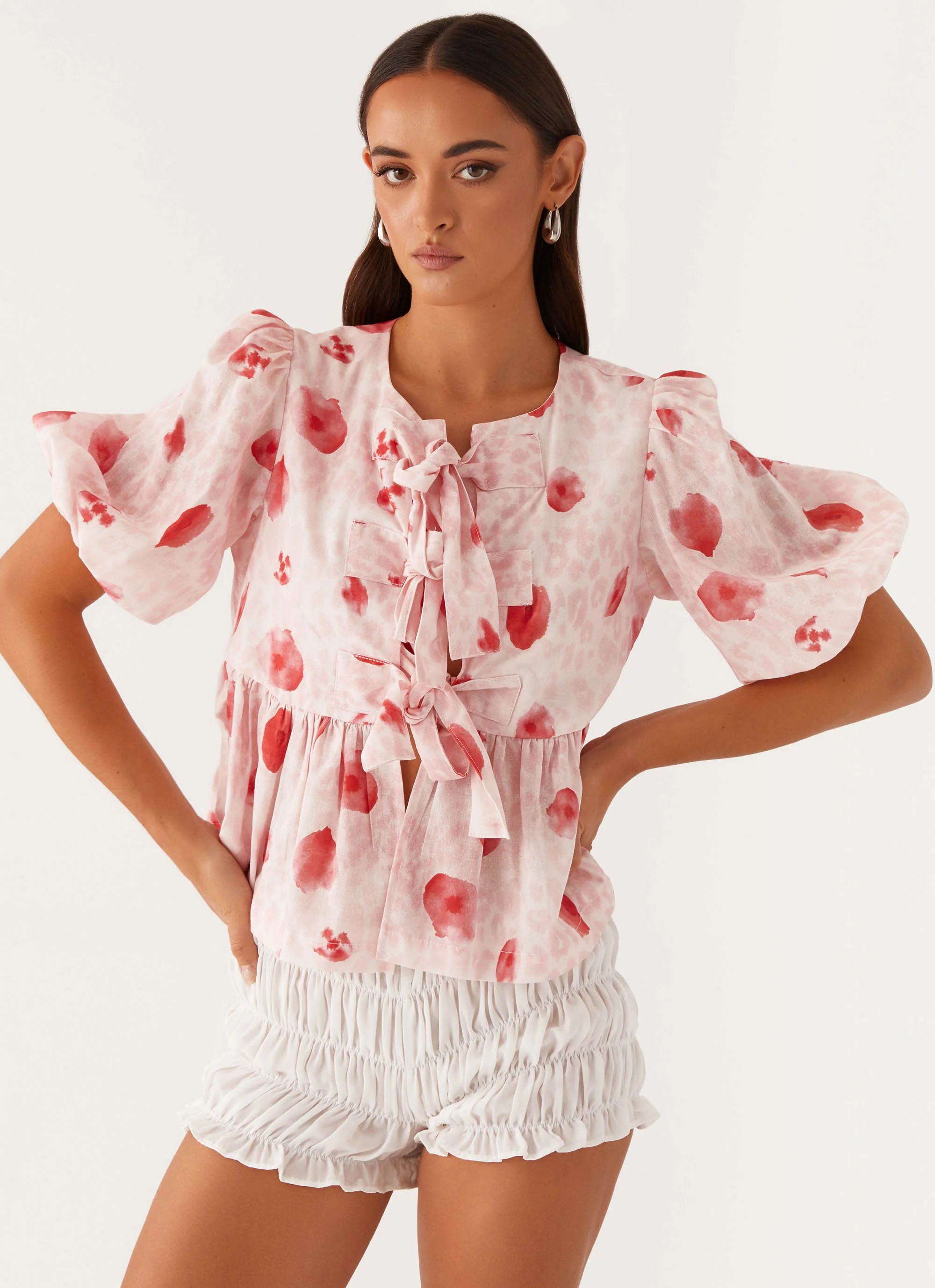 Western Wind Tie Top - Rose Leopard | Peppermayo (Global)