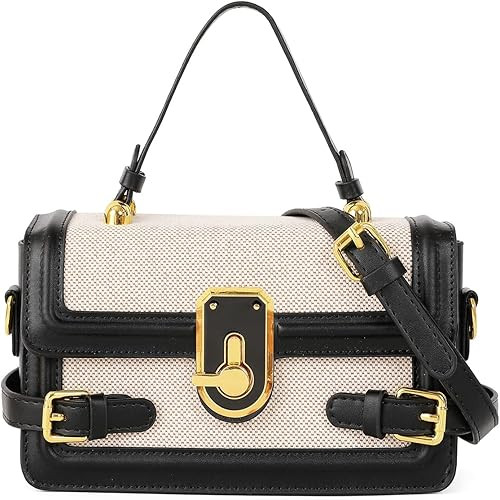 Womens Chic Crossbody Shoulder Bags Small Totes PU Leather Evening Clutch Purse Splicing Handbag ... | Amazon (US)