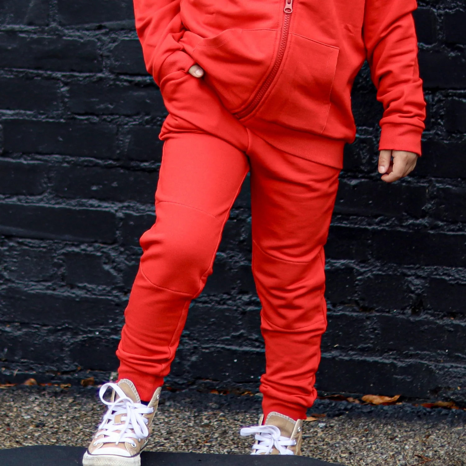 JOGGERS- Red Bamboo French Terry | millie + roo