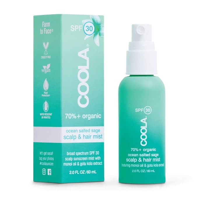 COOLA Organic Scalp Spray & Hair Sunscreen Mist with SPF 30, Dermatologist Tested Hair Care for D... | Amazon (US)