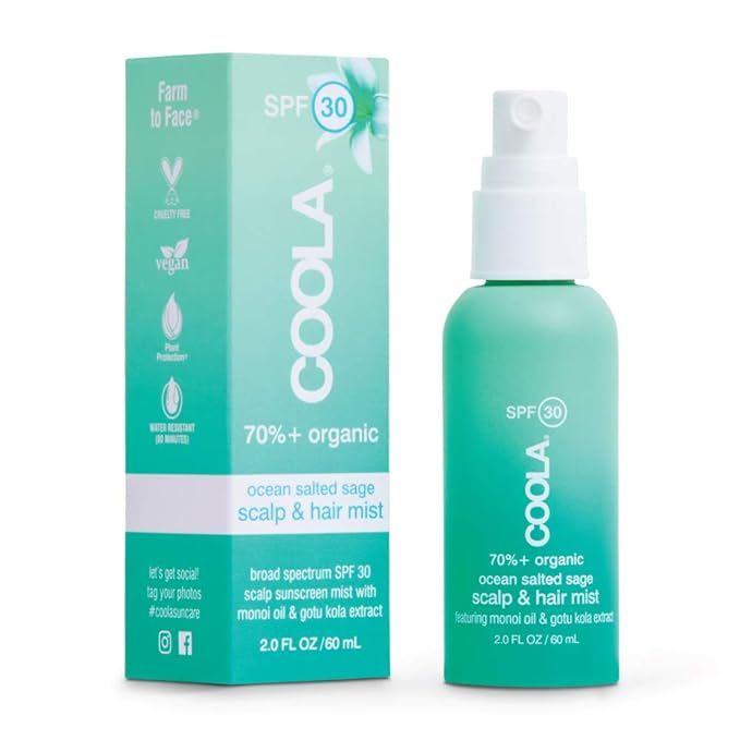 COOLA Organic Scalp Spray & Hair Sunscreen Mist with SPF 30, Dermatologist Tested Hair Care for D... | Amazon (US)