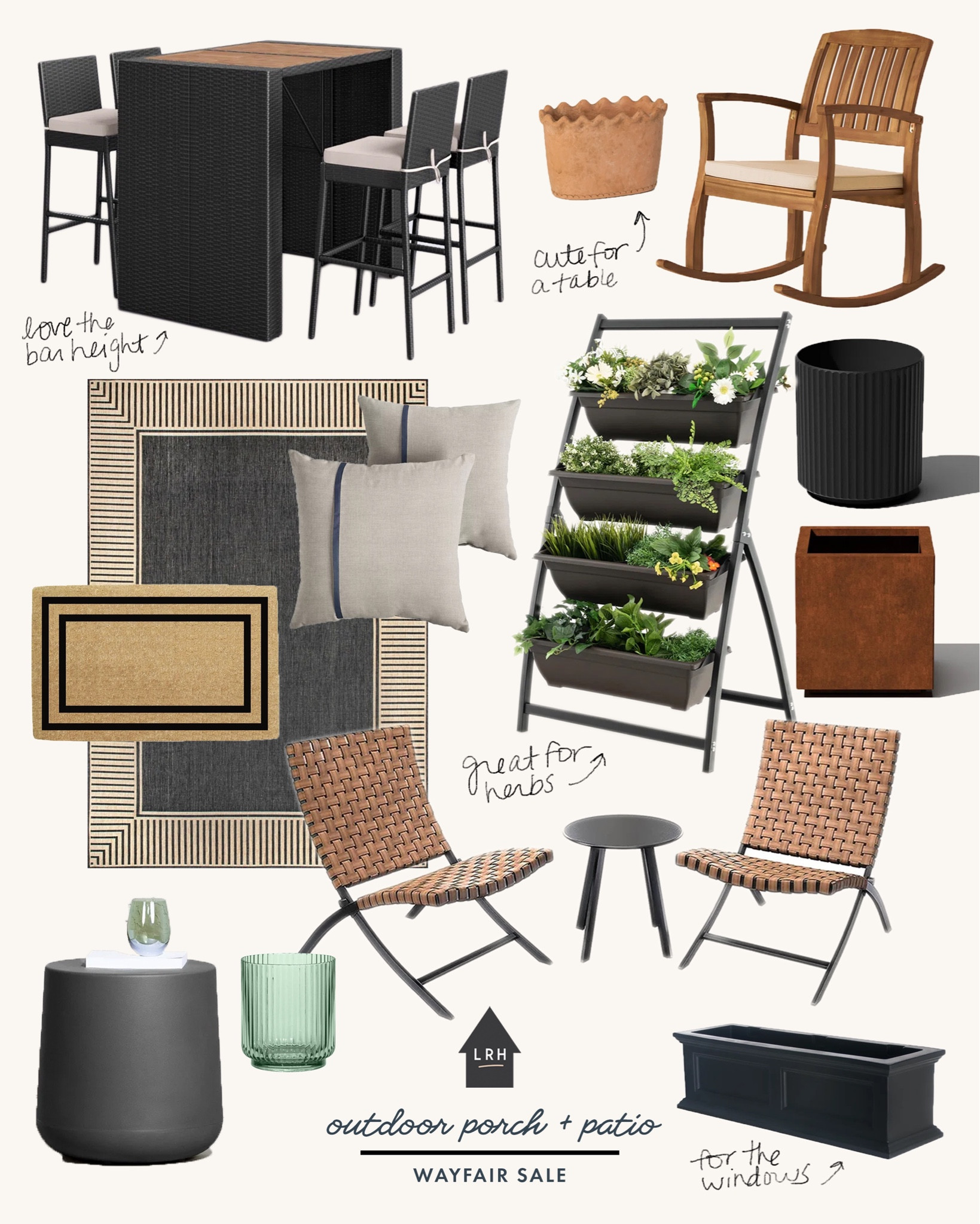 These would be some of my picks from the current #Wayfair #OutdoorSale. Lots of layers, textures, and contrast, but keeping things simple so the plants and views can be the stars. How would you style a #porch or #patio? 

#WayfairOutdoorSale #Outdoor

#LTKhome #LTKSeasonal