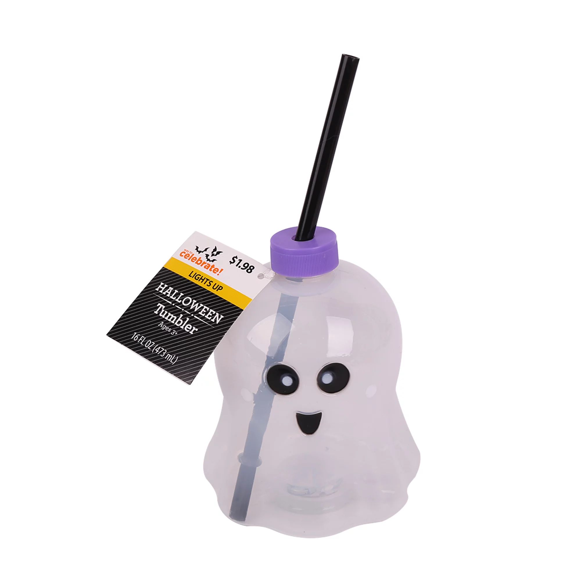 Way To Celebrate Light-up Ghost Tumbler Halloween Cups | Walmart (US)