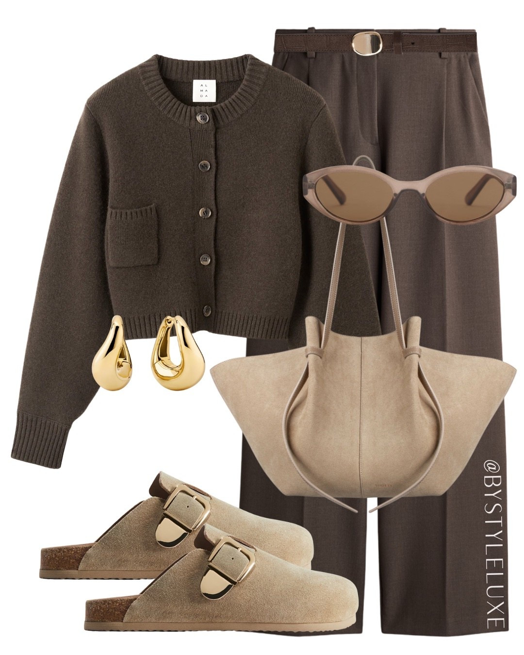 BROWN TROUSERS - styling a neutral girls staple trouser for Autumn with a cute cropped brown cardigan and mules 

#autumnoutfit #workwear #suede 

#LTKautumn #LTKshoes #LTKuk