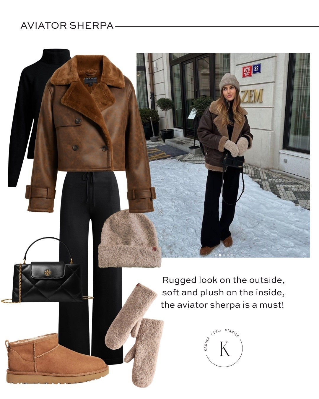 The aviator sherpa jacket is perfect for everyday winter outfits, styled with cozy cashmere set and mini booties!

Neutral winter outfit, cold weather essentials, best winter coatss

#LTKTravel #LTKSaleAlert #LTKootd