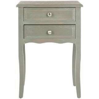 SAFAVIEH Lori Green/Gray Storage End Table AMH6576B - The Home Depot | The Home Depot