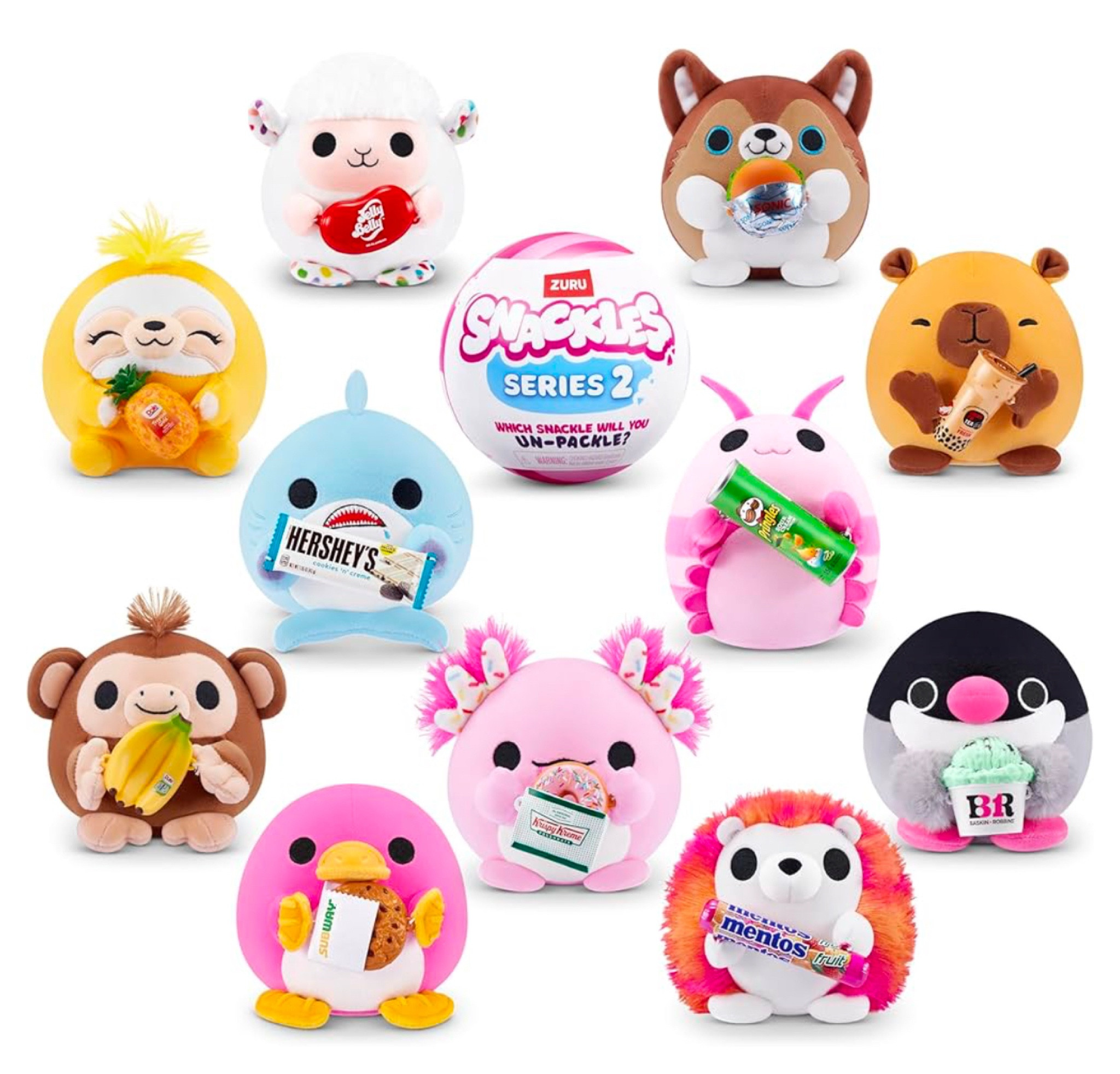Snackles Series 2 Mystery UNbox 5 Inch Plush in Capsule by ZURU, Ultra Soft Plush, Collectible Plush with Real Licensed Brands, Stuffed Animal

#LTKKids #LTKGiftGuide #LTKHoliday